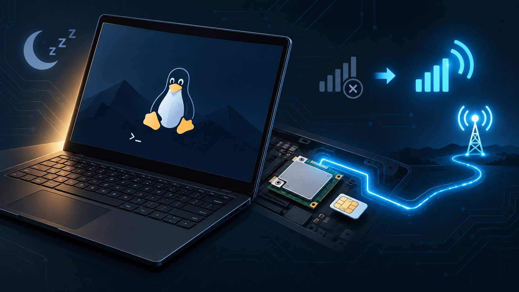 ThinkPad 在 Linux 睡眠唤醒后 LTE 网卡消失：一次 Quectel EM05-CE 排障记录封面